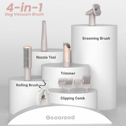 Geoorood Dog Grooming Vacuum All-In-One Kit with 10Kpa Suction, 2.2L Dust Tank, Adjustable Combs, Lightweight Design, Perfect for Gifts & Home Use Summervibes Petlovers