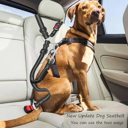 2 Packs Pet Dog Cat Seatbelts, Car Headrest Restraint Adjustable Safety Leads Vehicle Seatbelt Harness.Usa Stock Ships Tomorrow! (Cats Included)