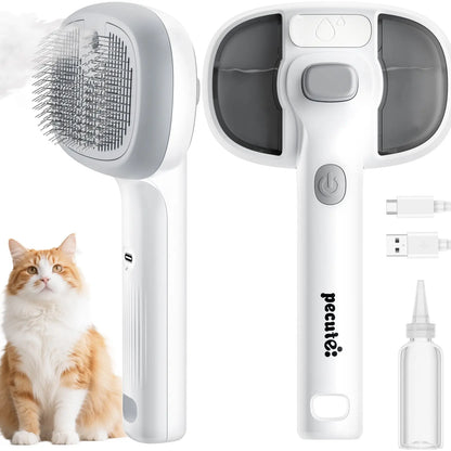 Pecute Pet Spray Hair Removal Brush for Cat/Dog – Deshedding & Grooming Tool, One Button Hair Removal Comb,Deshedding Vacuum Brush, Fur Removal Tool, Grooming Trimming Tool,Summervibes,Petlovers