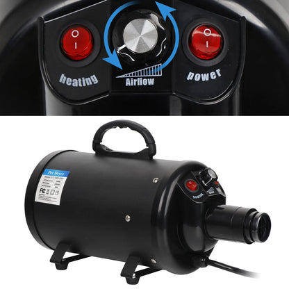 Professional Pet Grooming Hair Dryer - 2400W Portable Quick-Drying Variable-Speed Grooming Product with 4 Adjustable Nozzles, NOVA Model for Dogs (Grooming Tool), Grooming Products, Tools,Summervibes