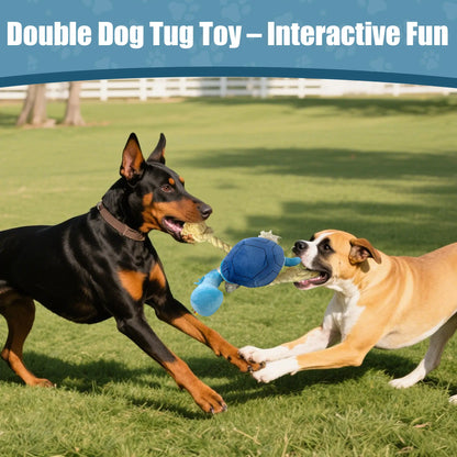 Dog Toy - Turtle Squeaky Plush Tug Toy with Rope Limbs Interactive Play for Boredom Relief Squeaky Feature & Tugging Fun