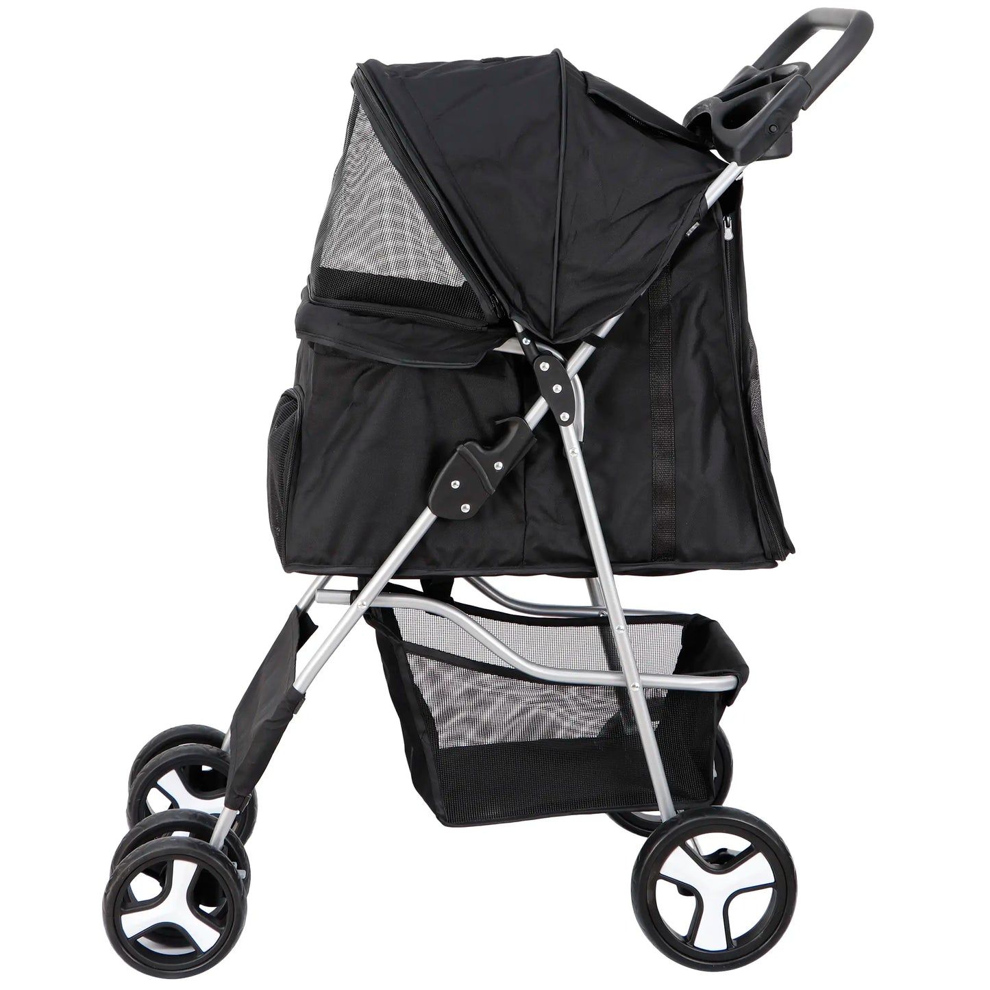Segawe Foldable Dog Stroller - Pet Travel Carriage with Detachable Animal Carrier, Cart and Tray, Black,Summervibes