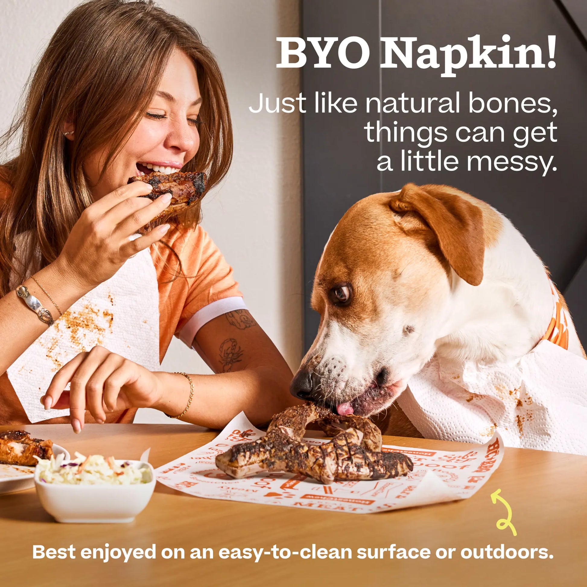WOOF Honestchew Meaty Antler or Y Shaped Dog Chews - Made with Real Beef Outer Layer and Natural, Plant-Based Ingredients Core - Splinter-Resistant - Safer than Rawhide and Dog Bones