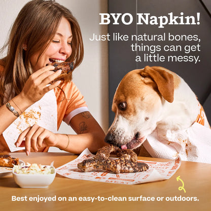 WOOF Honestchew Meaty Antler or Y Shaped Dog Chews - Made with Real Beef Outer Layer and Natural, Plant-Based Ingredients Core - Splinter-Resistant - Safer than Rawhide and Dog Bones
