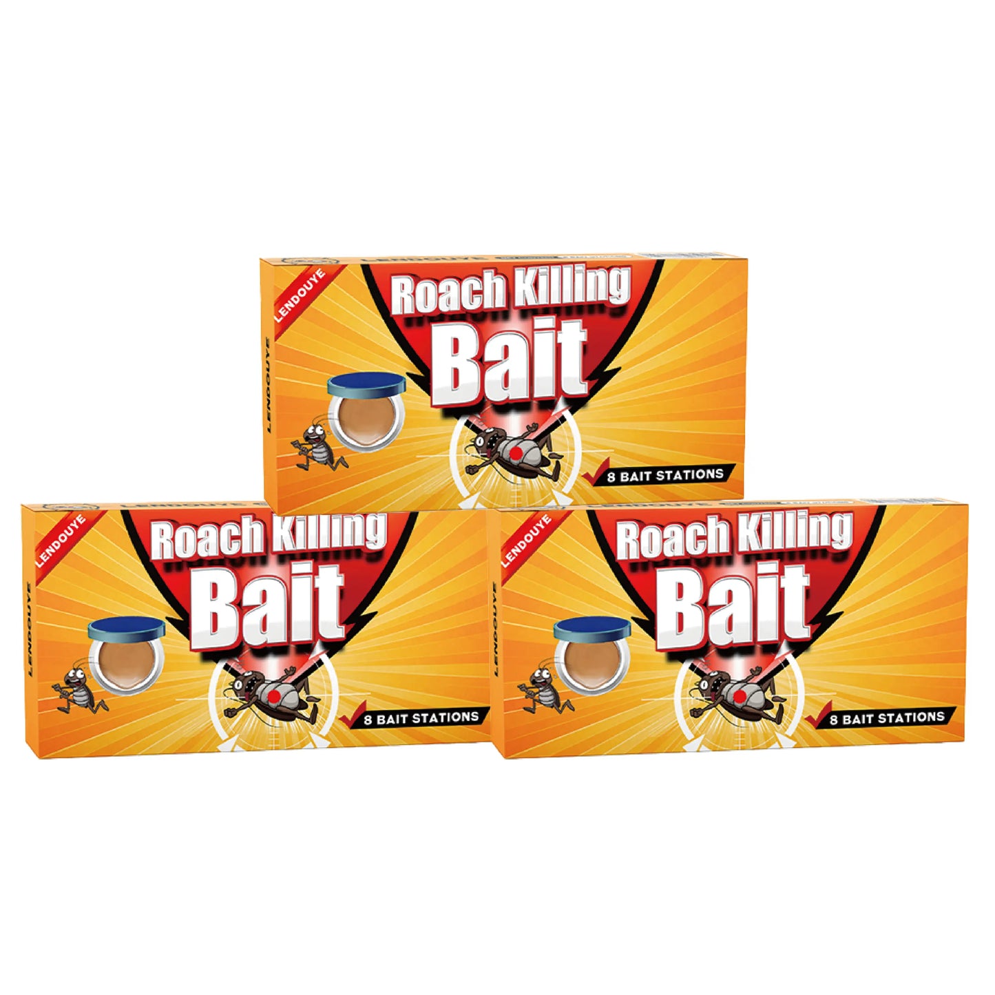 LENDOUYE Roach Killer Indoor Infestation,Roach Repellent,Roach Traps Indoor,Roach Killer,Roach Bait Station,Roach Killer Gel for American, German and Other Major Cockroach Species Cockroach Bait TF1