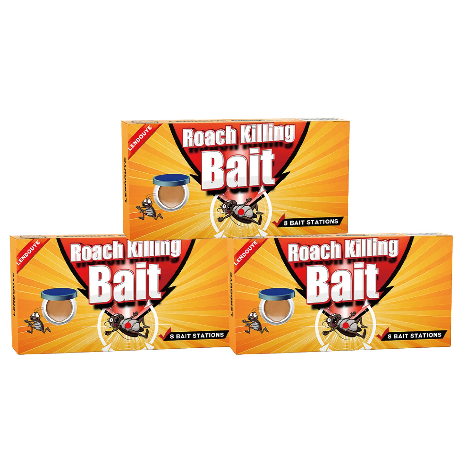 LENDOUYE Roach Killer Indoor Infestation,Roach Repellent,Roach Traps Indoor,Roach Killer,Roach Bait Station,Roach Killer Gel for American, German and Other Major Cockroach Species Cockroach Bait TF1