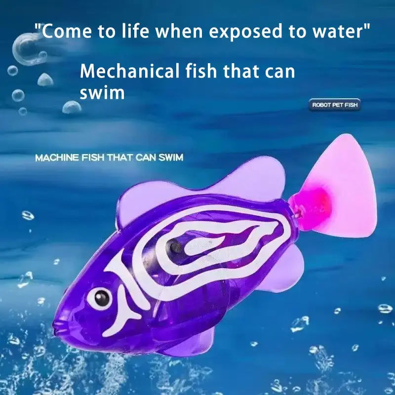 Light-Sensing Robotic Pet Clownfish, Realistic Aquatic Electric Swimming Fish, Aquarium Decoration, Cat-Teasing Robotic Fish, Artificial Lure for Sea Fishing, Battery, Movement