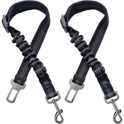 2 Packs Pet Dog Cat Seatbelts, Car Headrest Restraint Adjustable Safety Leads Vehicle Seatbelt Harness.Usa Stock Ships Tomorrow! (Cats Included)