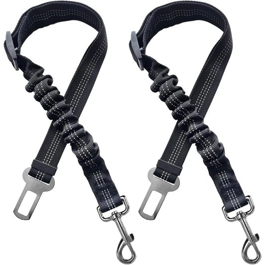 2 Packs Pet Dog Cat Seatbelts, Car Headrest Restraint Adjustable Safety Leads Vehicle Seatbelt Harness.Usa Stock Ships Tomorrow! (Cats Included)