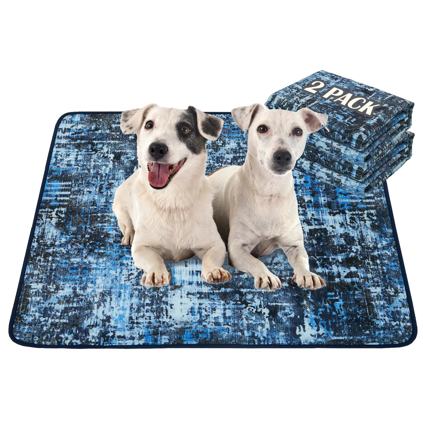 Qeils 36"X41" Washable Puppy Pee Pads | Super Absorbent, Waterproof & Reusable Non-Slip Training Mat for Floor/Crate Pet Supplies Poodle Dogs