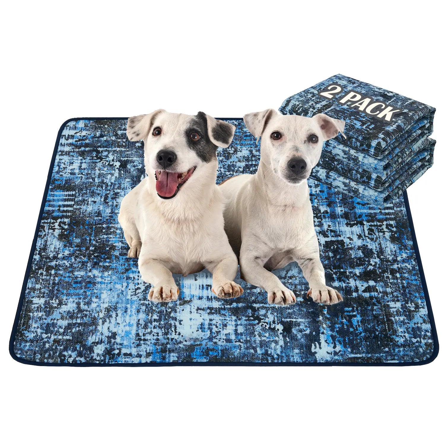 Qeils 36"X41" Washable Puppy Pee Pads | Super Absorbent, Waterproof & Reusable Non-Slip Training Mat for Floor/Crate Pet Supplies Poodle Dogs