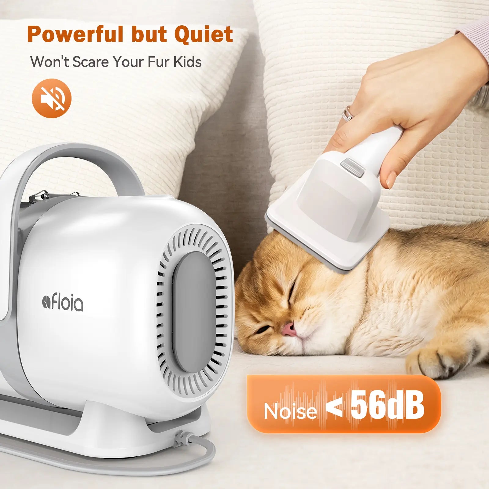 【Limitedtimeflashsale】Afloia Dog Grooming Kit, Pet Grooming Vacuum & Dog Clippers & Dog Brush for Shedding with Vacuum Grooming Tools, Low Noise Dog Vacuum Hair Remover Pet Grooming Supplies Paw Trimmer