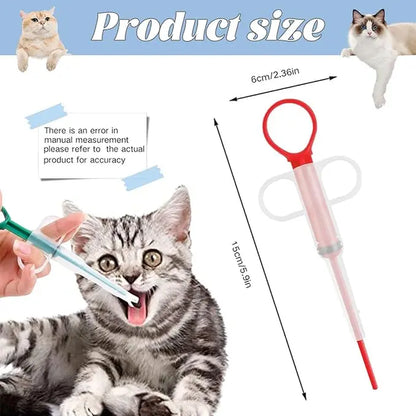 3 Pieces Pet Pill Plunger Popper for Small Cats Dogs Pill Gun Dispenser Shooter Pet Piller Soft Tip Tablet Syringe Pusher Animal Medicine Feeder for Feeding(Green+Red+Blue)
