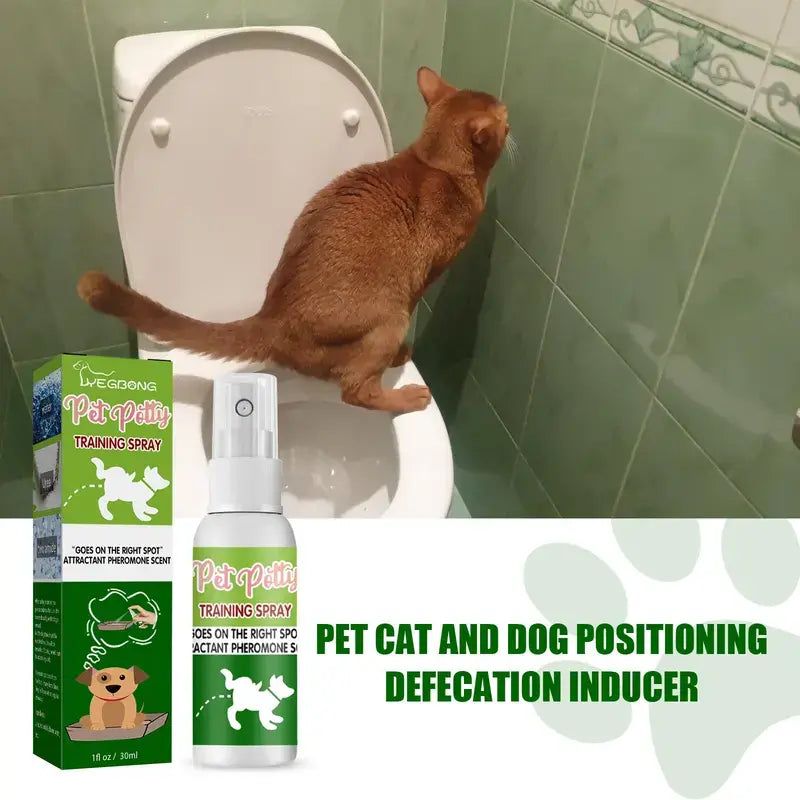Pet Defecation Inducer Cat and Dog Toilet Supplies Toilet Training Systemlitter Pellets, Spray, Litter Tray, Litter Box, Removal