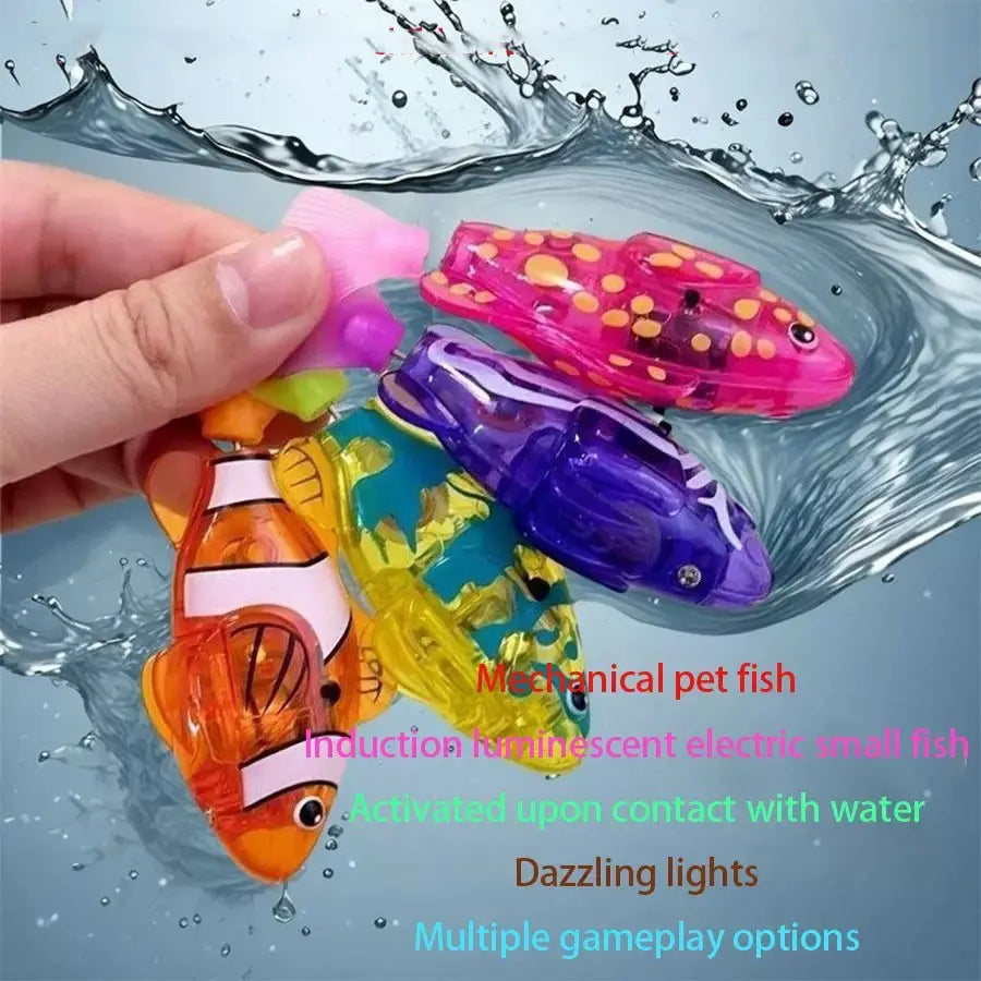Light-Sensing Robotic Pet Clownfish, Realistic Aquatic Electric Swimming Fish, Aquarium Decoration, Cat-Teasing Robotic Fish, Artificial Lure for Sea Fishing, Battery, Movement