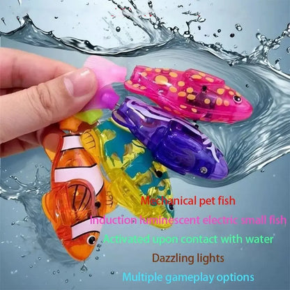 Light-Sensing Robotic Pet Clownfish, Realistic Aquatic Electric Swimming Fish, Aquarium Decoration, Cat-Teasing Robotic Fish, Artificial Lure for Sea Fishing, Battery, Movement