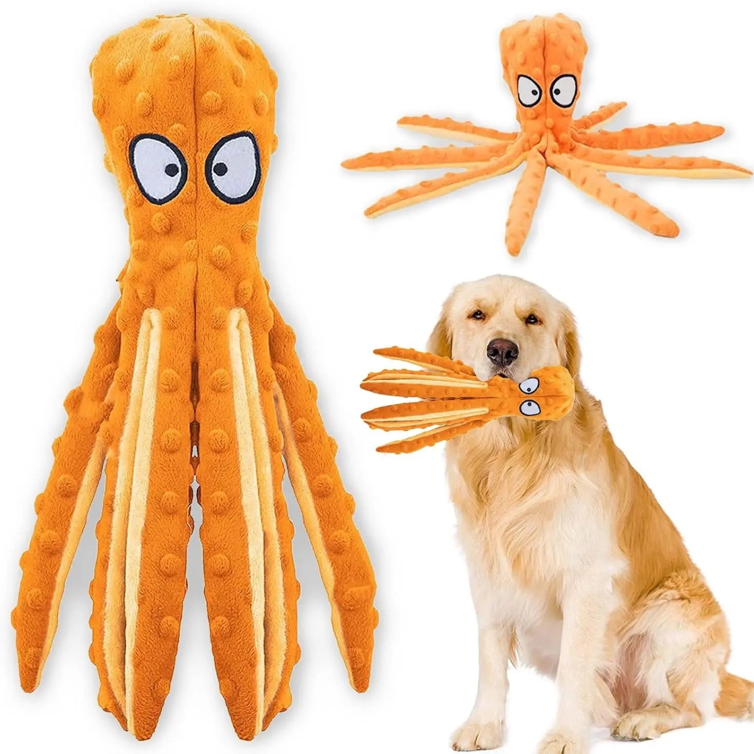 Squeaky Dog Toys for Large Dogs: Plush Dog Toys with Soft Fabric - Pet Toys for Small, Medium, and Large Dogs - Puppy Toys to Keep Them Busy Squeaky Dog Toys Interactive Dog Toys Toys for Dogs-Mrwj