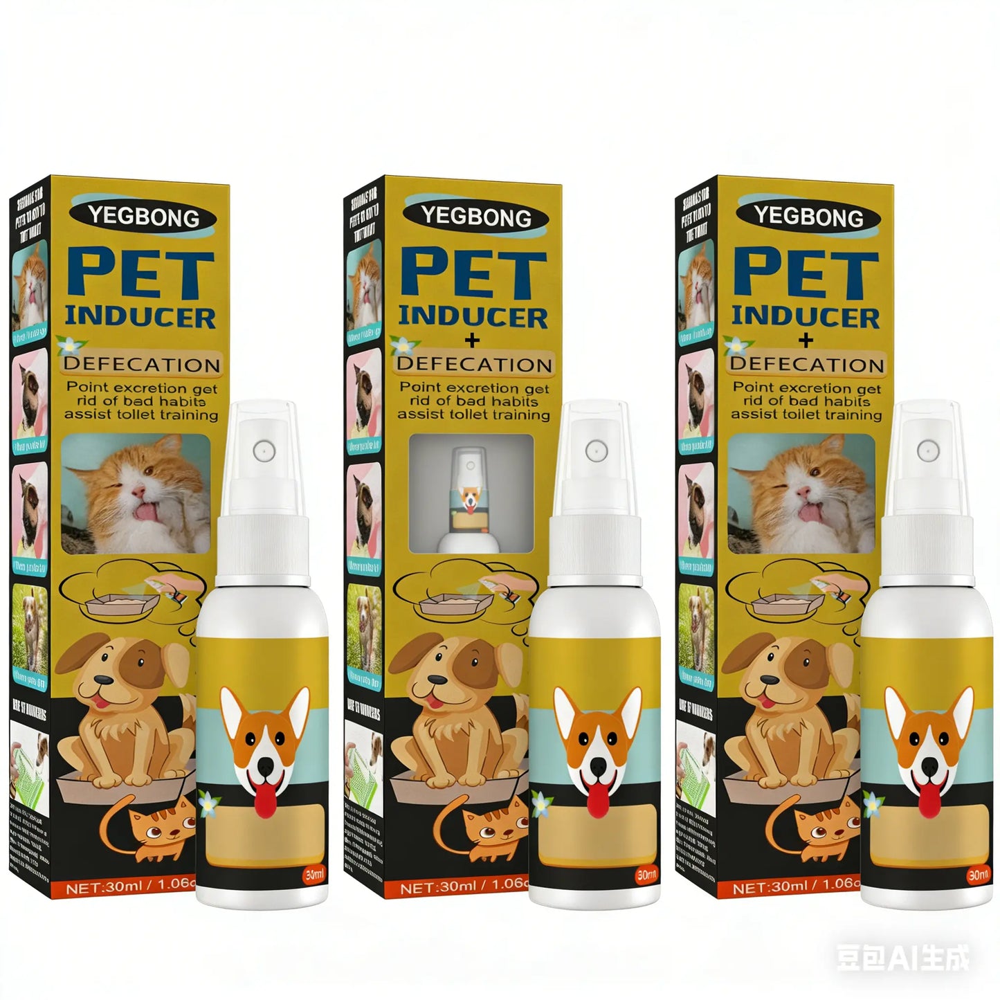 Pet Defecation Inducer Cat and Dog Toilet Supplies Toilet Training Systemlitter Pellets, Spray, Litter Tray, Litter Box, Removal