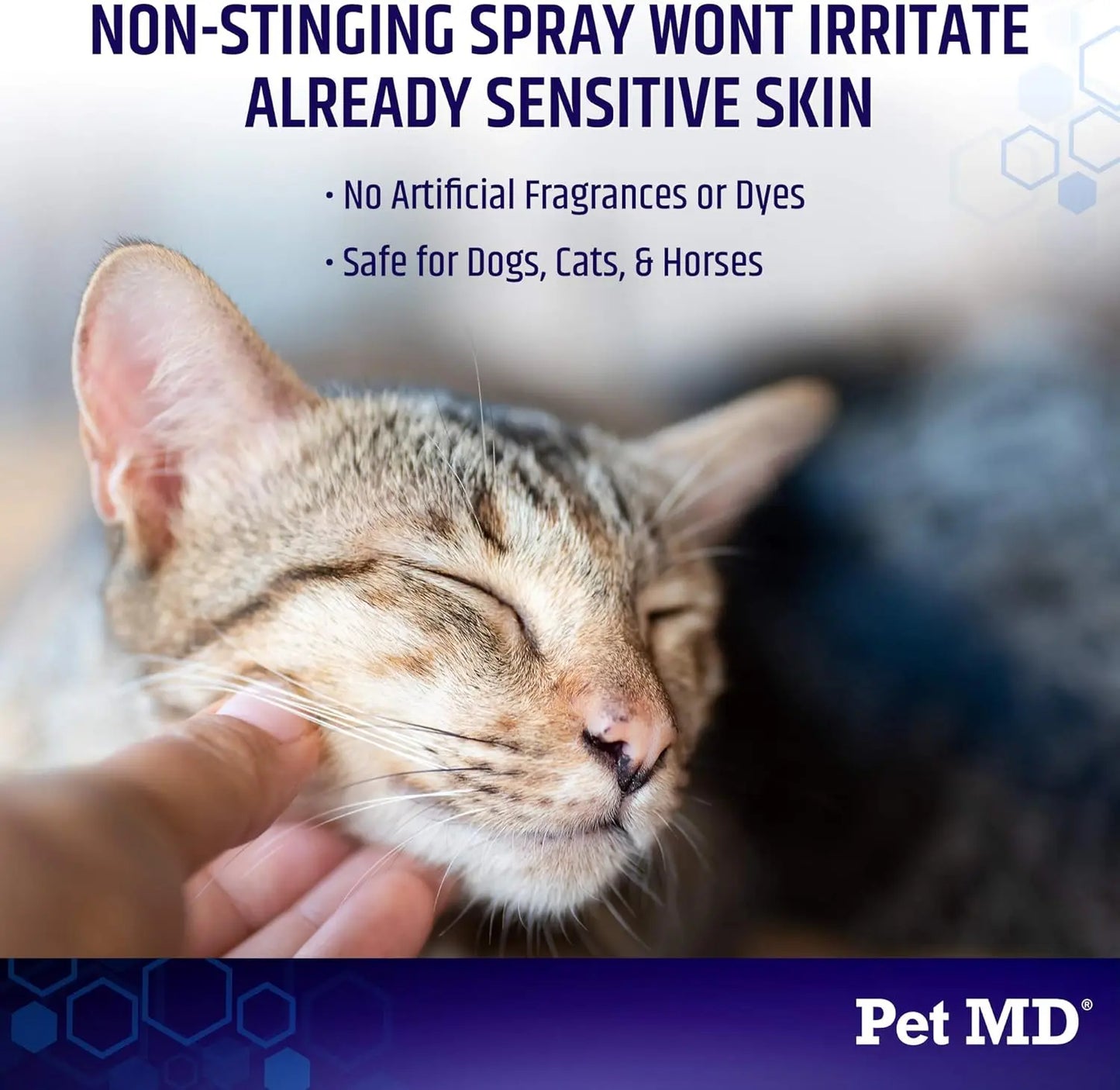 Pet MD Hydrocortisone Spray for Dogs, Cats, Horses - Itch Relief Spray & Hot Spot Treatment for Dogs, Irritated Dry Itchy Skin, Allergies, and Dermatitis - Reduces Topical Inflammation - 4 Oz
