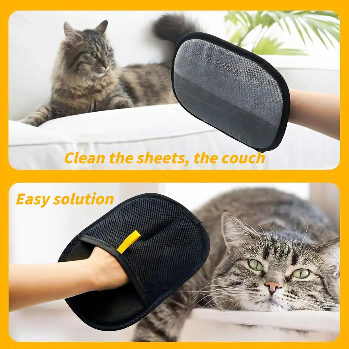 2026 Pet Double Sided Grooming Glove Reusable, Electrostatic Pet Hair Remover Gloves for Dog & Cat, Versatile Grooming Gloves for Washing, Deshedding, Grooming for Couch, Furniture, Carpet, Car Seat