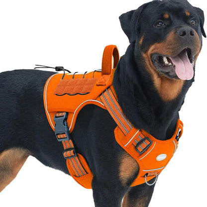 【#Summervibes #Petlovers】Auroth Tactical Dog Harness – Universal Harness, Walking Harness & Safety Harnesses for Small to Large Dogs, Durable Reflective, Easy to Control, No Pull Adjustable Pet Harness, Pet Supplies