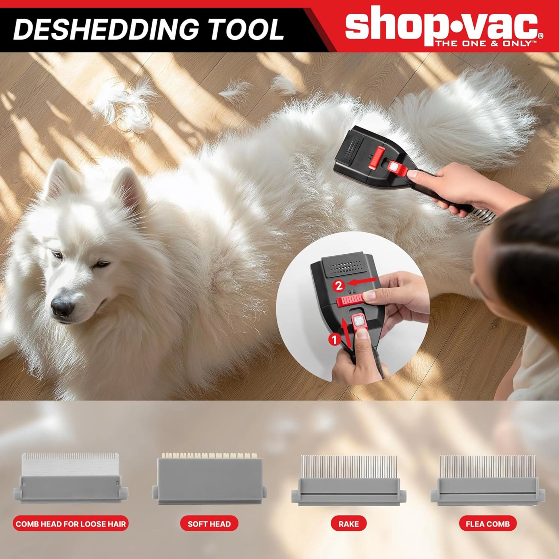 Shop-Vac® 4-In-1 Pet Grooming & Vacuum