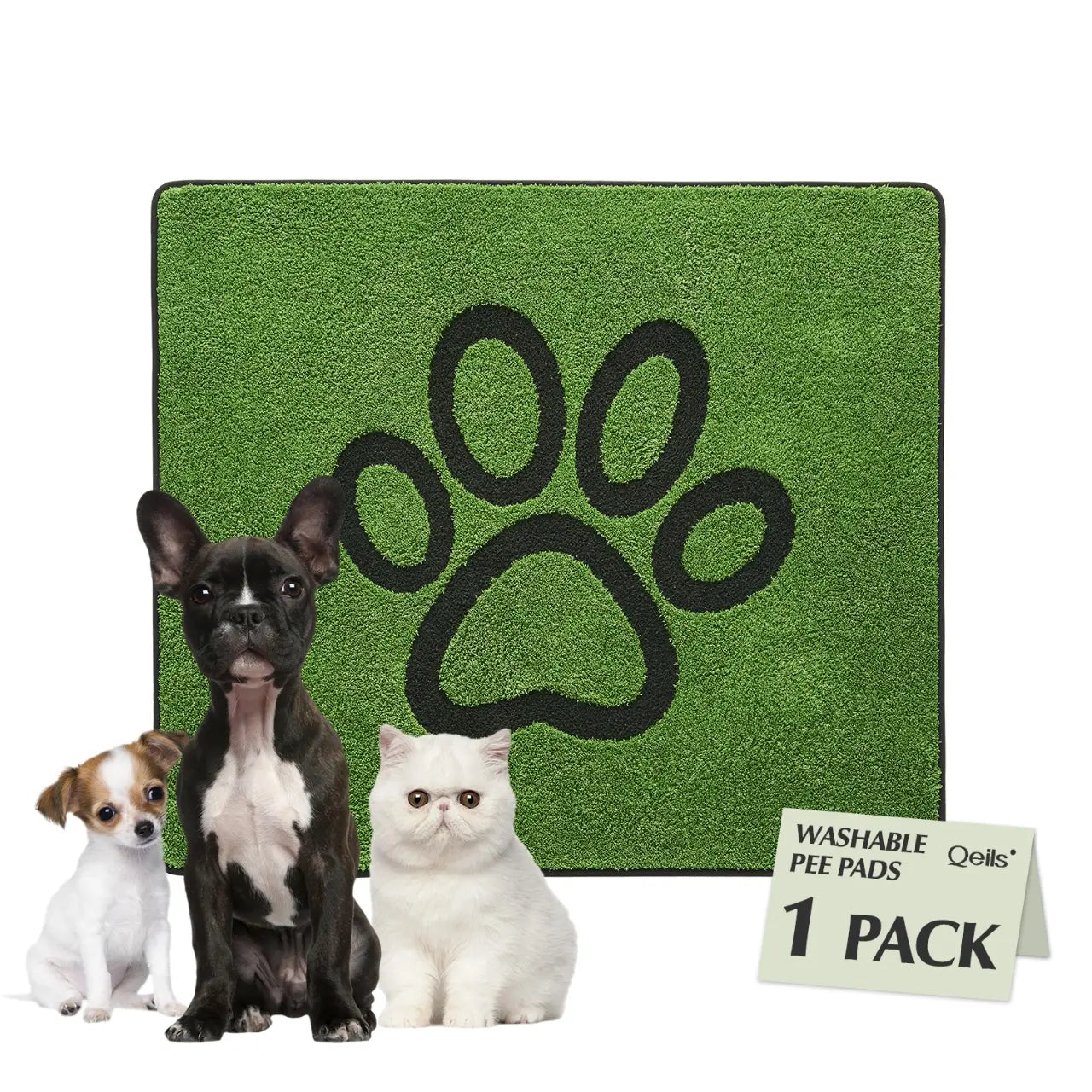 Qeils 36"X41" Washable Puppy Pee Pads | Super Absorbent, Waterproof & Reusable Non-Slip Training Mat for Floor/Crate Pet Supplies Poodle Dogs