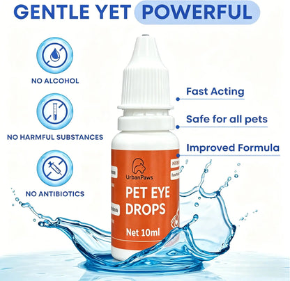 Dog Eye Drops & Eye Infection Treatment for Dogs and Cats – Soothe Infection & Allergy, Relieve Dry Eyes & Pink Eye, Pet Tear Stain Wash & Cleaner - Kitten Eye Drops for Discharge, Eye Rinse & Flush