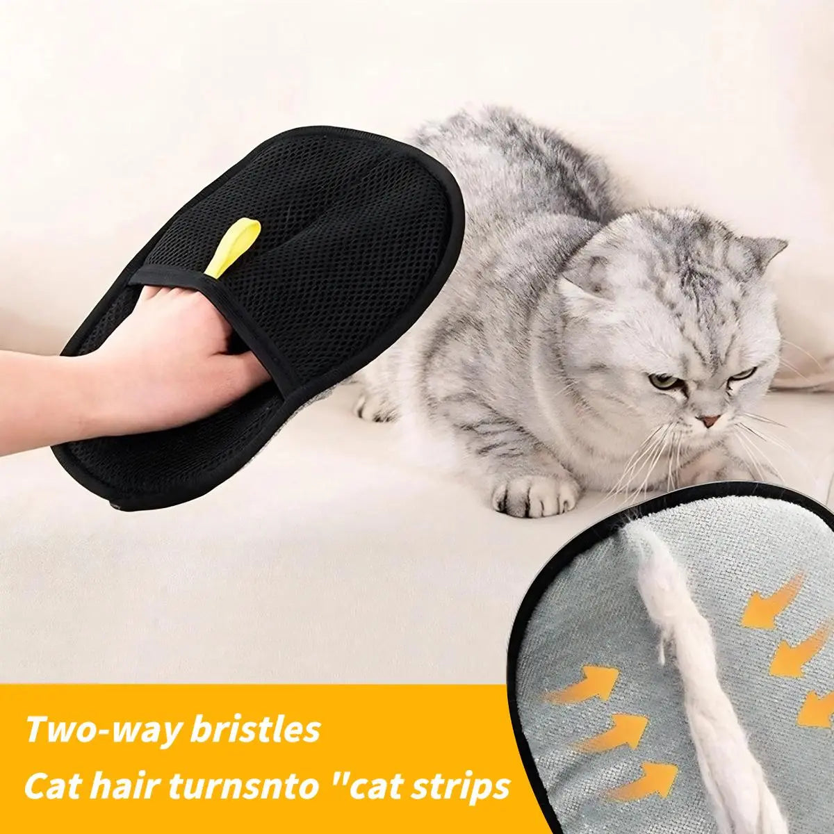 2026 Pet Double Sided Grooming Glove Reusable, Electrostatic Pet Hair Remover Gloves for Dog & Cat, Versatile Grooming Gloves for Washing, Deshedding, Grooming for Couch, Furniture, Carpet, Car Seat