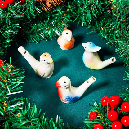 6 Pcs Ceramic Water Bird Whistles, Ceramic Bird Call Whistles, Colorful Porcelain Toys, for Kids Adults Birthday Easter Gift Classroom Prize