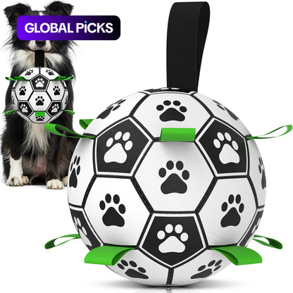 Herding Dogs Balls Durable Dog Soccer Ball with 9 Grab Tabs for Outdoor & Water Play, Perfect Gift for Pets #GLOBAL PICKS