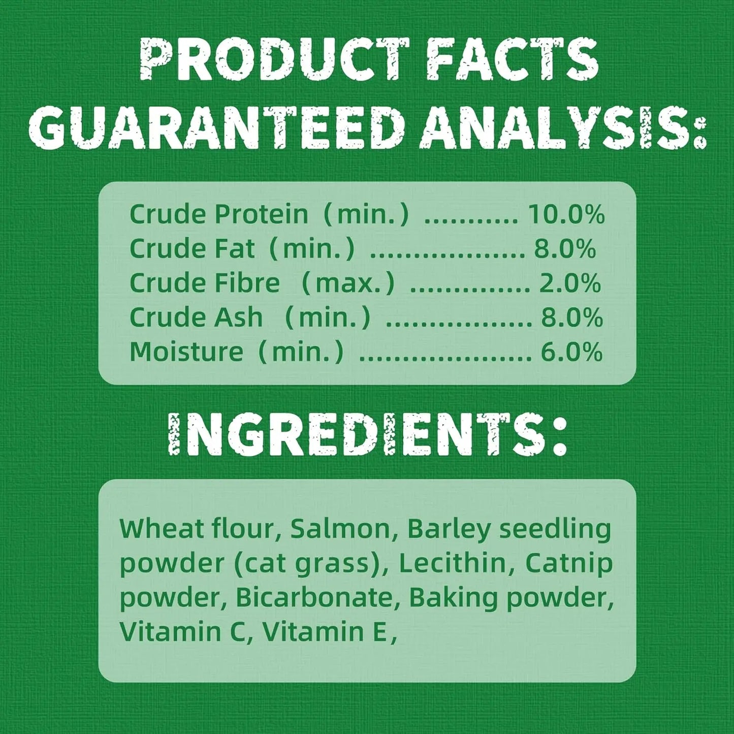 【Petlovers】Just TRY 13.4 OZ Cat Grass Treats Natural Salmon Flavor Healthy Cat Snacks Training Biscuits Catnip for Cats Dental and Hairball Control Treats Remedy Chews#Summervibes#Petlovers
