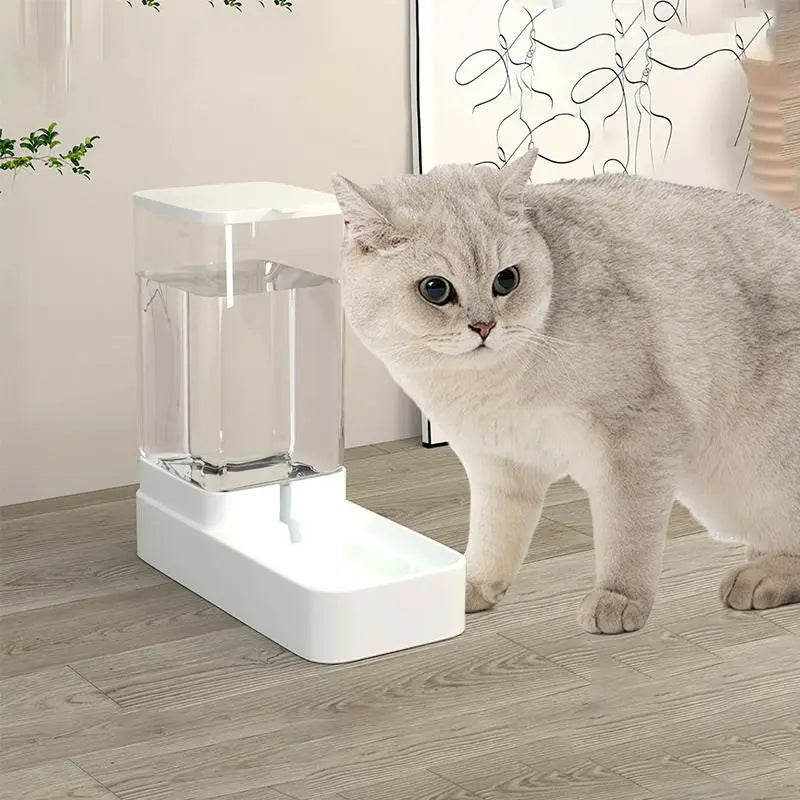 Summer Plastic Transparent Large Capacity Automatic Pet Feeding Tools, Pet Food Feeder & Water Dispenser, Automatic Dog Cat Feeder and Water Dispenser, Pet Supplies, Pet Products, Cruel Summer