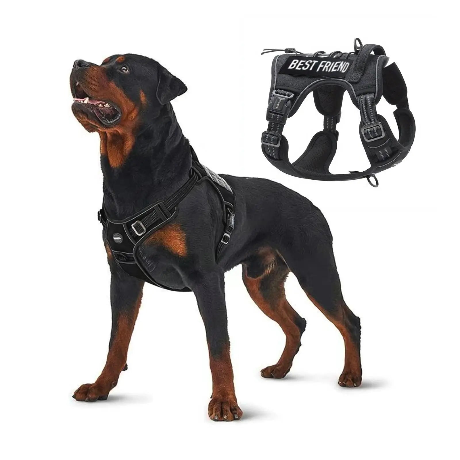 【#Summervibes #Petlovers】Auroth Tactical Dog Harness – Universal Harness, Walking Harness & Safety Harnesses for Small to Large Dogs, Durable Reflective, Easy to Control, No Pull Adjustable Pet Harness, Pet Supplies