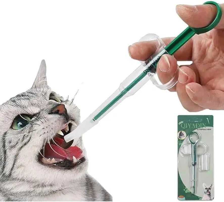 3 Pieces Pet Pill Plunger Popper for Small Cats Dogs Pill Gun Dispenser Shooter Pet Piller Soft Tip Tablet Syringe Pusher Animal Medicine Feeder for Feeding(Green+Red+Blue)
