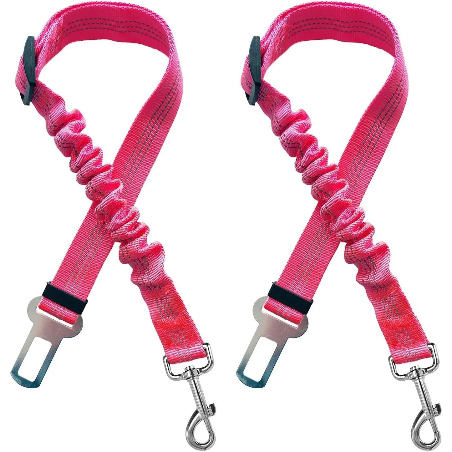 2 Packs Pet Dog Cat Seatbelts, Car Headrest Restraint Adjustable Safety Leads Vehicle Seatbelt Harness.Usa Stock Ships Tomorrow! (Cats Included)