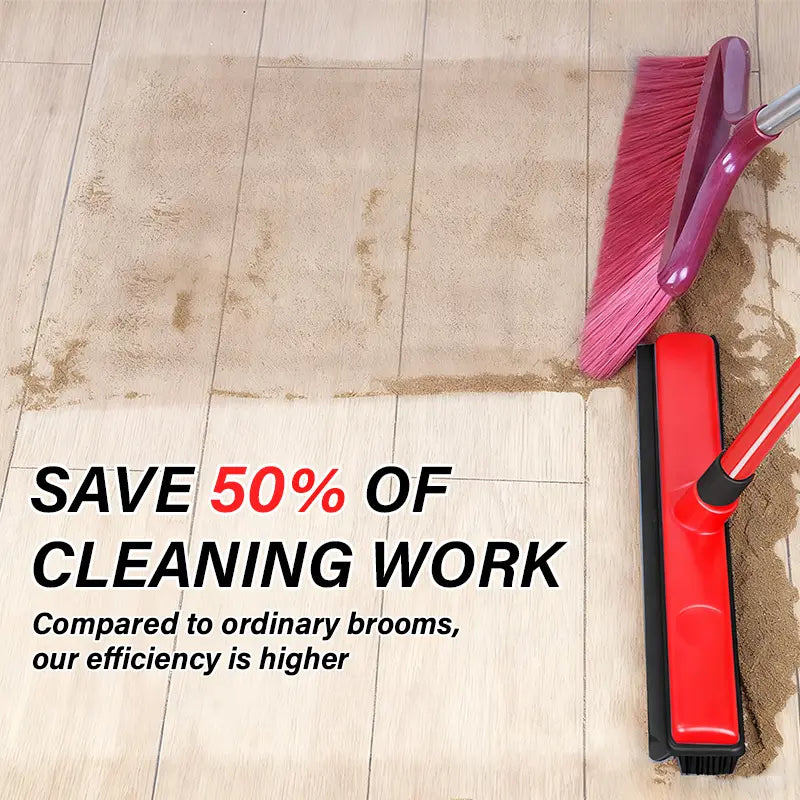 Pet Carpet Cleaning Brush - Powerful Hair & Dust Removal, Hands-Free Cleaning, Rubber Scraper for Floors/Windows/Sofas, Multi-Functional for Dog/Cat Hair & Window Cleaning Summervibes