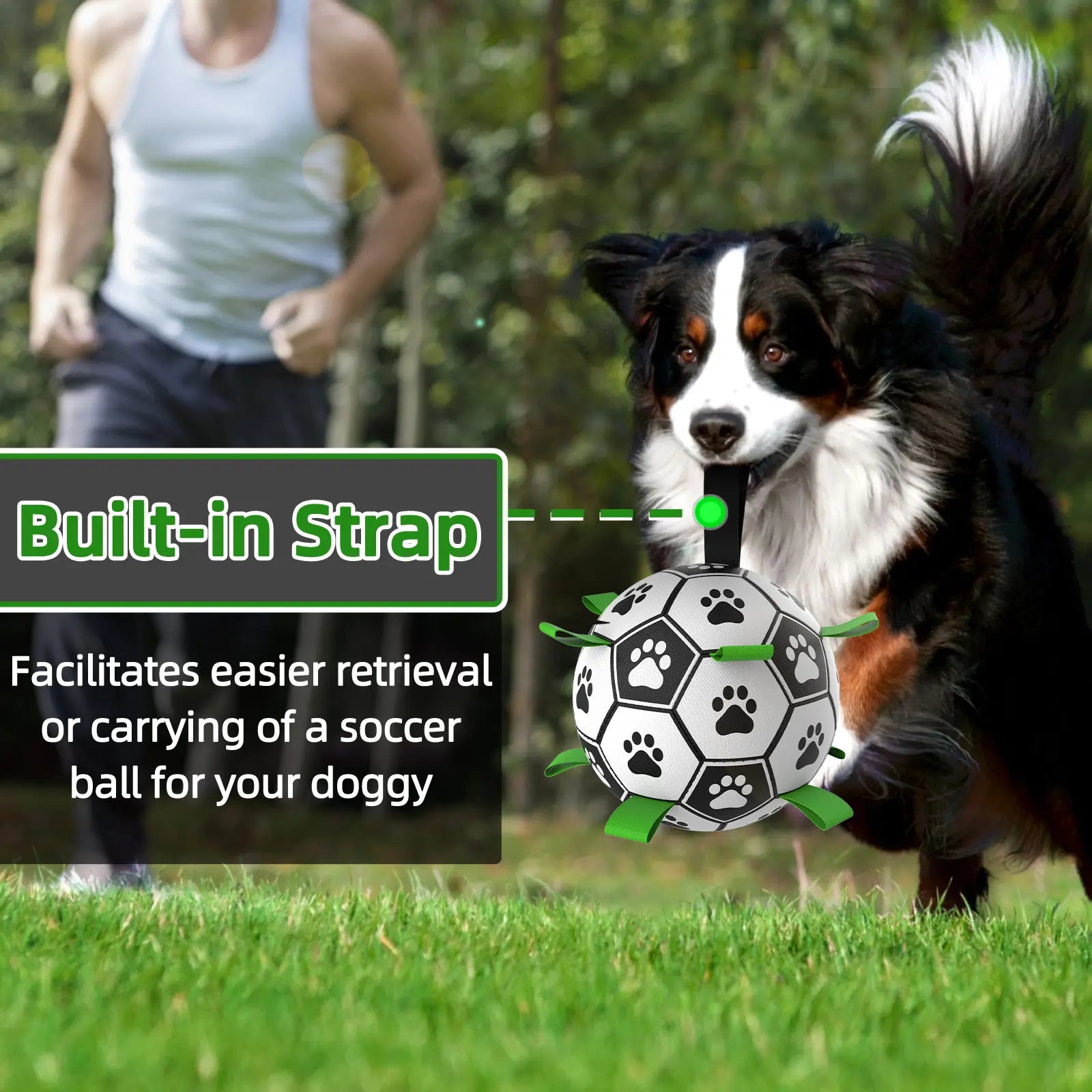 Herding Dogs Balls Durable Dog Soccer Ball with 9 Grab Tabs for Outdoor & Water Play, Perfect Gift for Pets #GLOBAL PICKS