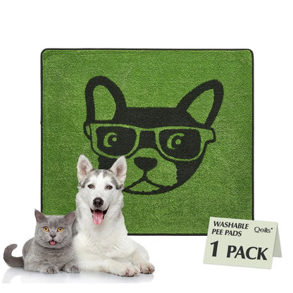 Qeils 36"X41" Washable Puppy Pee Pads | Super Absorbent, Waterproof & Reusable Non-Slip Training Mat for Floor/Crate Pet Supplies Poodle Dogs