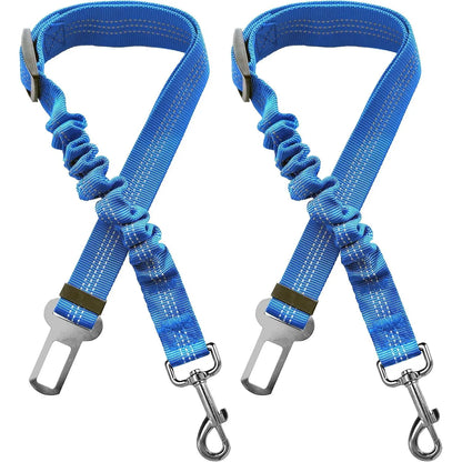 2 Packs Pet Dog Cat Seatbelts, Car Headrest Restraint Adjustable Safety Leads Vehicle Seatbelt Harness.Usa Stock Ships Tomorrow! (Cats Included)