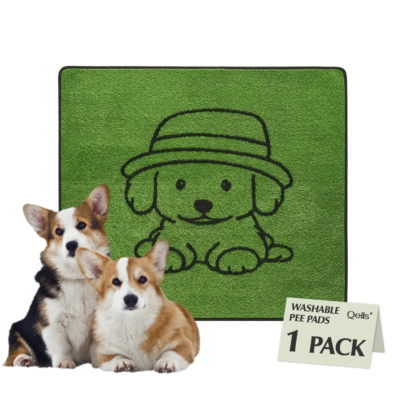Qeils 36"X41" Washable Puppy Pee Pads | Super Absorbent, Waterproof & Reusable Non-Slip Training Mat for Floor/Crate Pet Supplies Poodle Dogs