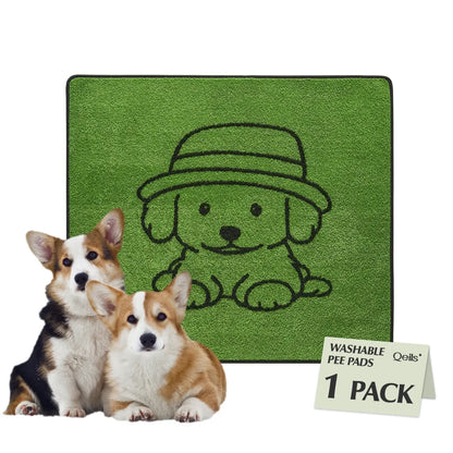 Qeils 36"X41" Washable Puppy Pee Pads | Super Absorbent, Waterproof & Reusable Non-Slip Training Mat for Floor/Crate Pet Supplies Poodle Dogs