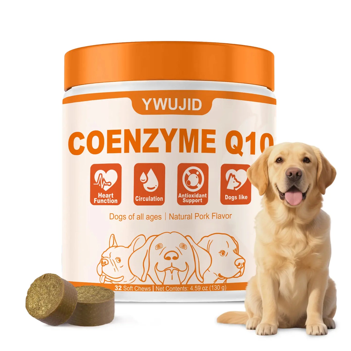 Gentle Wellness Support Taurine + Coq10 Soft Chews for Dogs | No Fillers or Artificial Flavors