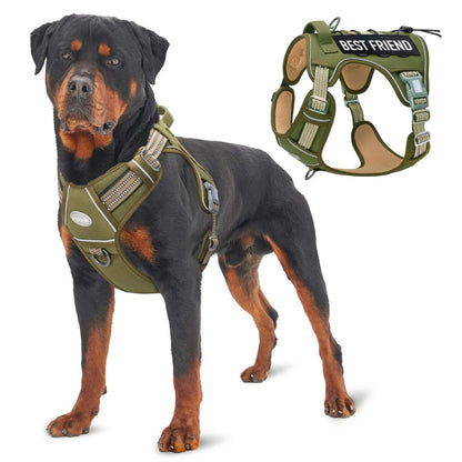 【#Summervibes #Petlovers】Auroth Tactical Dog Harness – Universal Harness, Walking Harness & Safety Harnesses for Small to Large Dogs, Durable Reflective, Easy to Control, No Pull Adjustable Pet Harness, Pet Supplies