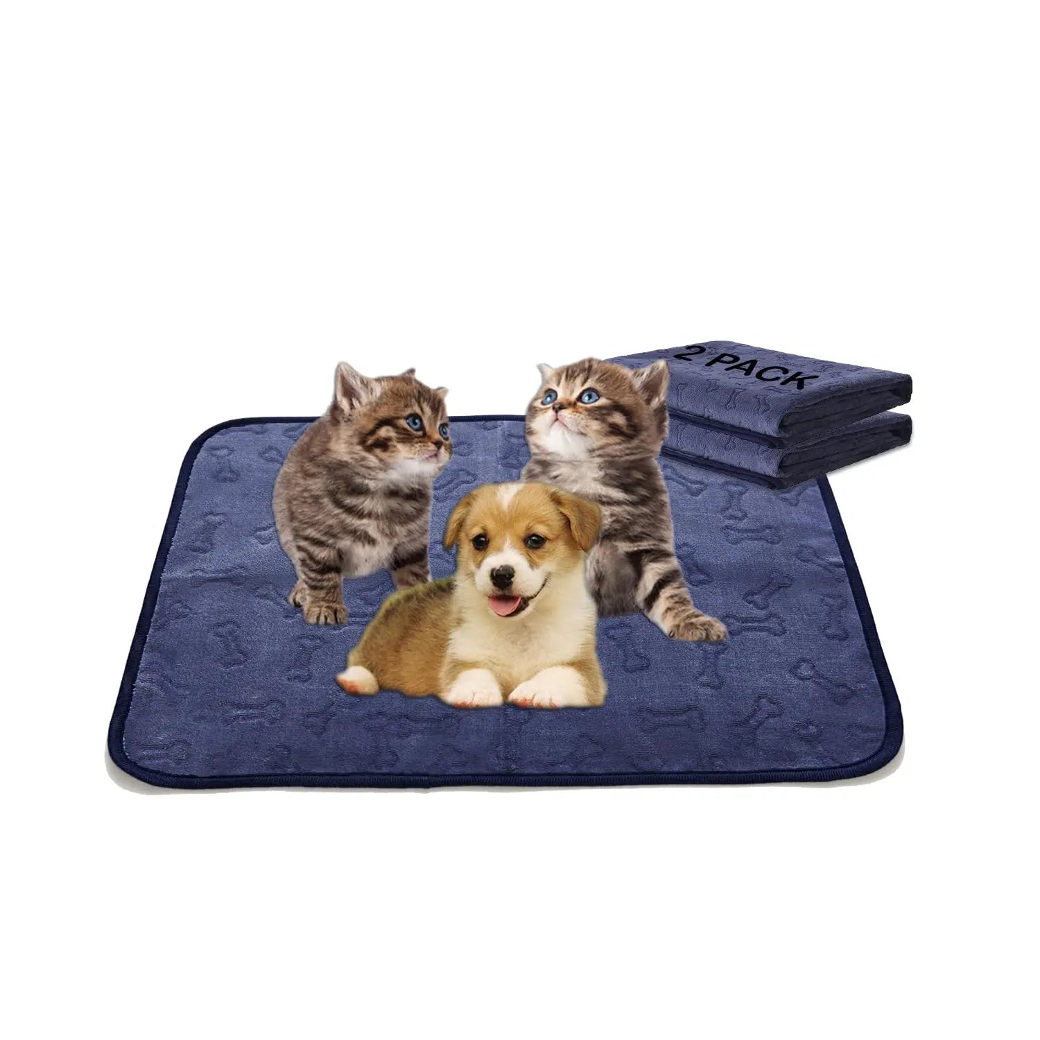Qeils 36"X41" Washable Puppy Pee Pads | Super Absorbent, Waterproof & Reusable Non-Slip Training Mat for Floor/Crate Pet Supplies Poodle Dogs