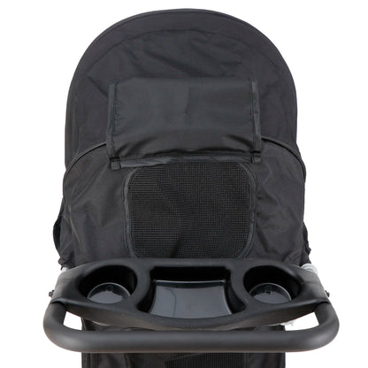 Segawe Foldable Dog Stroller - Pet Travel Carriage with Detachable Animal Carrier, Cart and Tray, Black,Summervibes