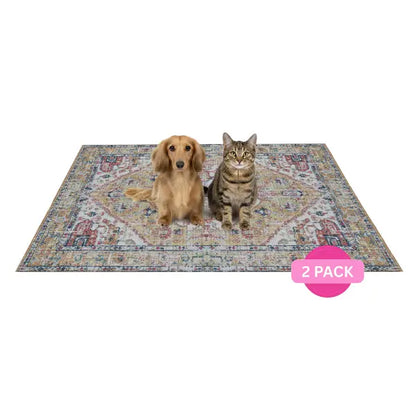 Lovewag Washable Dog Pads Pack of 2, Eco-Friendly and Leak-Proof Design, Multi Design Option: Caramel Creme, Willow Weave, Honey Harvest, Grey Drift , 16" X 24" & 36" X 48"& 24.5" X 24.5"