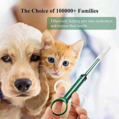 3 Pieces Pet Pill Plunger Popper for Small Cats Dogs Pill Gun Dispenser Shooter Pet Piller Soft Tip Tablet Syringe Pusher Animal Medicine Feeder for Feeding(Green+Red+Blue)