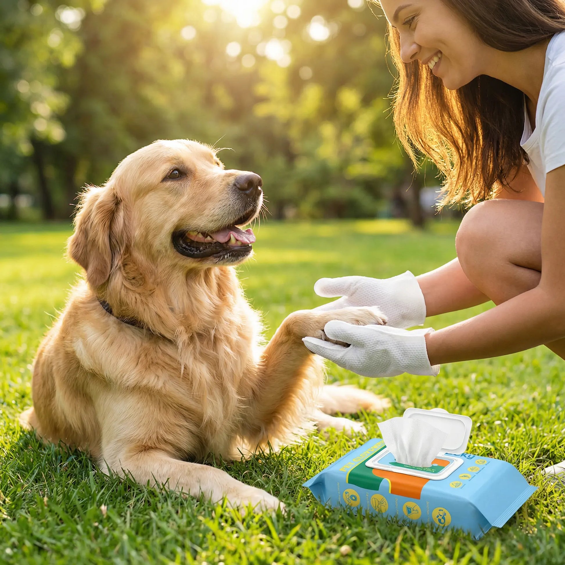 #Summervibes #Petlovers Luckymyth Pet Gloves Wipes (20 Count) - Disposable Grooming Wipes for Dogs & Cats, Easy Paw & Body Cleaner, Deodorizing & Gentle,Dirtydog,Petodor,Waterlessbath,Dogmomhacks,Dogcleaning,Catcare,Groomingday Outdoorfun