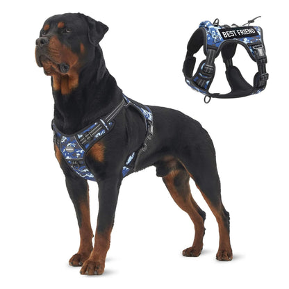 【#Summervibes #Petlovers】Auroth Tactical Dog Harness – Universal Harness, Walking Harness & Safety Harnesses for Small to Large Dogs, Durable Reflective, Easy to Control, No Pull Adjustable Pet Harness, Pet Supplies